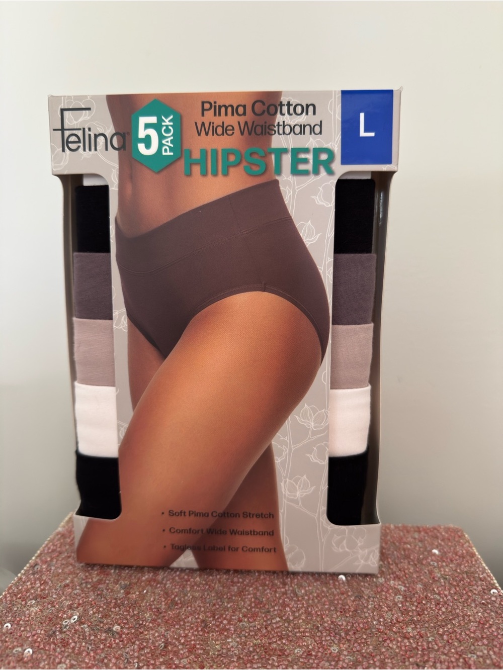 Felina Pima Cotton Hipster 5-Pack
